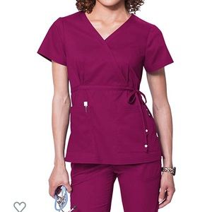 Black koi scrub tops